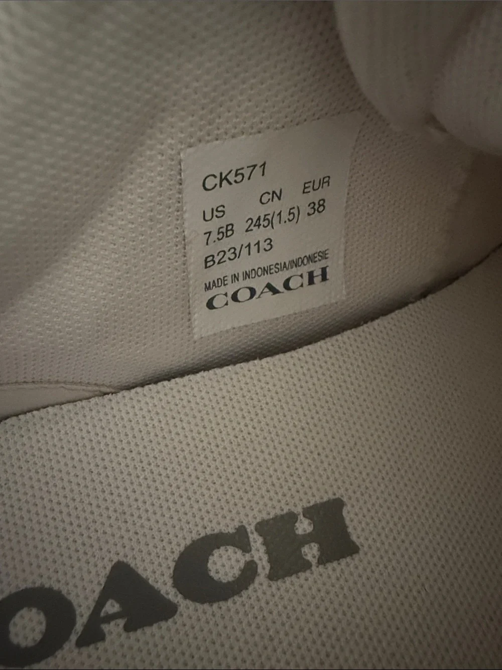 Coach Kids Logo-Print Sneakers in Beige and Cream